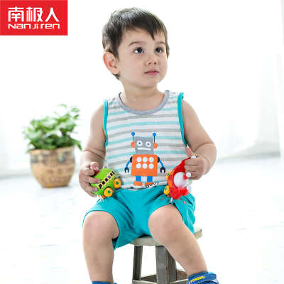 南极人 儿童 纯棉休闲背心套装 19.9元 包邮 （多款可选）