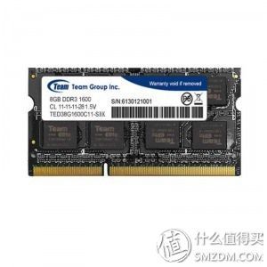 Team 十铨 DDR3 1600 8G 笔记本内存339元 包邮 （349-10 ）