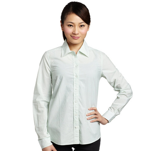 Nautica 诺帝卡 女式 休闲衬衫 02 21W205/3CR 粉绿 139元 （2件6.5折  低至90.4元 ）