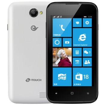 天语（K-Touch）E8 WindowsPhone 电信3G双模双待 智能手机 白色 239元