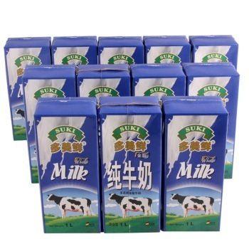 SUKI 多美鲜 全脂牛奶1L*12盒 89.9元 （99.9-10 ）