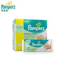 24元   入手好价！ Pampers 帮宝适 自然纯净系列 婴儿湿巾64片*3包 24元