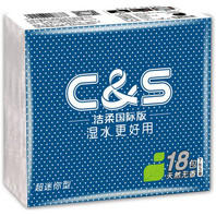 C&S 洁柔 布艺圆点系列JM086-02  3层超迷你型纸手帕 无香 7片*18包，4.8元