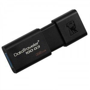 金士顿 DT100G3 32GB USB 3.0 U盘 黑色 66.9元 （还能参与99-10 ，折61.9）