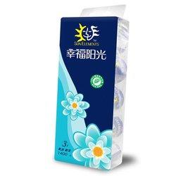 11.95元  部分地区有货：幸福阳光 太阳花系列3层140g10卷卷筒卫生纸