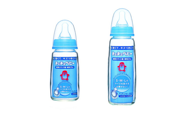 chuchu 啾啾 标准口径 耐热玻璃奶瓶套装240ml/150ml 79元  日本原装进口
