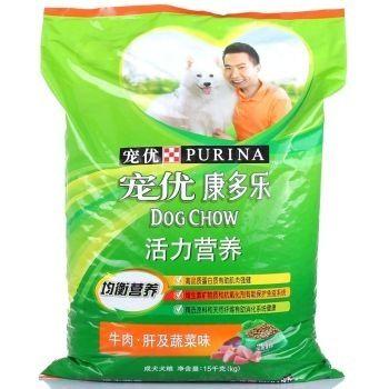 宠优康多乐 宠物成犬牛肉肝蔬菜狗粮15kg 259元 （可满 500 -140 ）