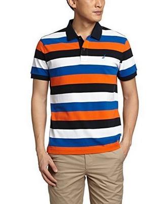 Nautica 诺帝卡 男式 翻领条纹Polo衫 KC42919S 278元