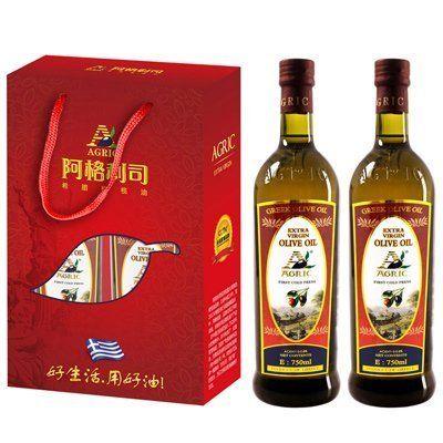 阿格利司特级初榨橄榄油750ml*2 礼盒装 69元 （119-50 ）
