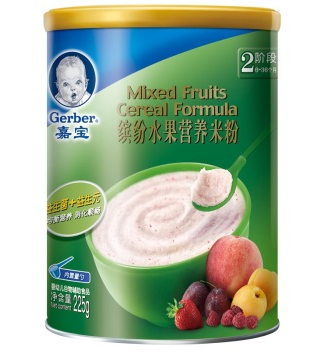 Gerber 嘉宝 缤纷水果 营养米粉 225g 48元 （可99-30 ）