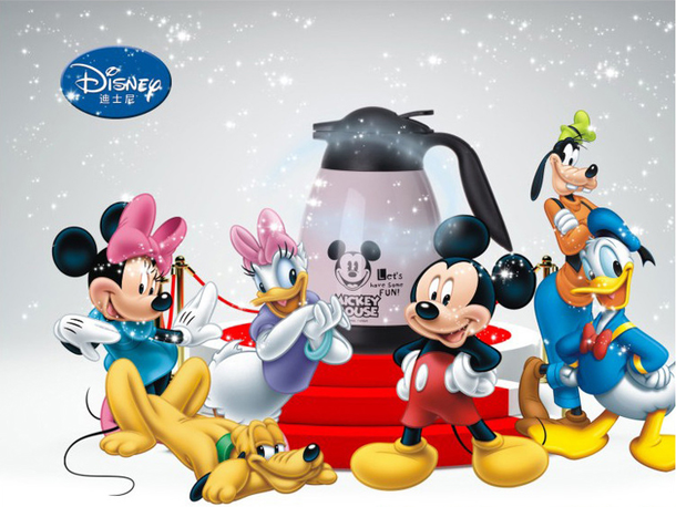 59.5元   Disney迪士尼 1500ml米可不锈钢真空办公咖啡暖水壶 DC-6115  59.5元  （119，299-150 ）