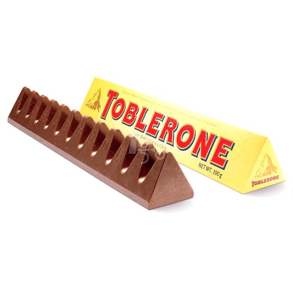 TOBLERONE 瑞士三角 牛奶巧克力含蜂蜜及巴旦木糖 100g 8元