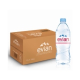 依云（evian）天然矿泉水 1L*12瓶