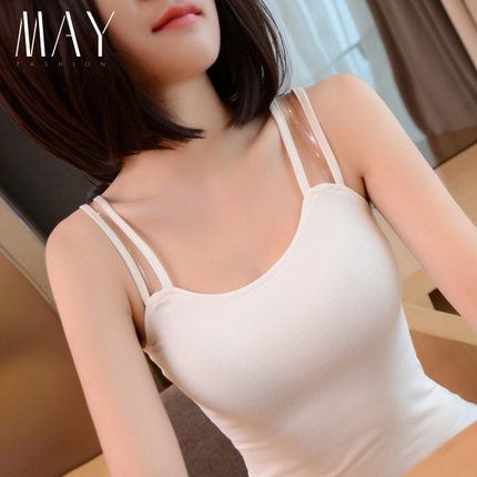 名雅惠 女士 性感莫代尔双吊带背心 16.8元 包邮 （多色可选）