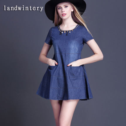 Landwintery 女士 气质牛仔连衣裙 68元 包邮