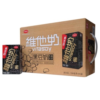 维他奶 黑豆奶植物蛋白饮品 250ml*16盒 34.9元  近期好价
