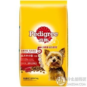 Pedigree 宝路 中小型犬 成犬狗粮牛肉 4kg*4袋187.2元 包邮 （247.2-60 ）