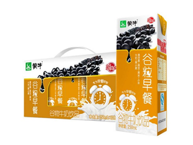 27.5元  蒙牛 谷粒早餐奶（黑芝麻+黑豆+黑米+黑小麦+小米） 250ml*12 整箱装
