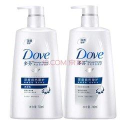 62.6元  多芬(DOVE)深度损伤 洗护发套装(洗发乳700ml+精华素700ml)