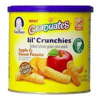 $4.1 包邮  6罐装，Gerber Graduates嘉宝红薯苹果口味泡芙条, 1.48oz