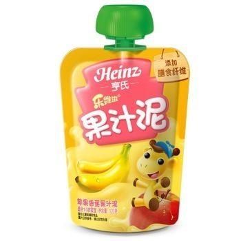 亨氏 (Heinz) 乐维滋果汁泥-苹果香蕉 (1-3 岁适用) 120g 4.8元