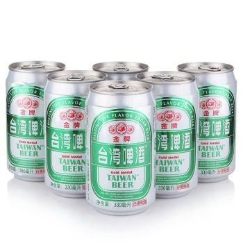 台湾啤酒（TAIWAN BEER） 金牌台湾啤酒330ml*6听 19.8元