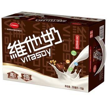 维他奶 巧克力味豆奶植物蛋白饮品 250ml*16盒 整箱 35.9元