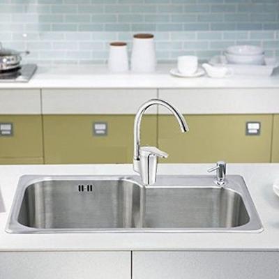 KOHLER 科勒 米尔顿1mm加厚304不锈钢大单槽套餐K-3726 T-2 KD-NA搭配科勒凯迪厨房龙头K-668 T-CP（780×460 mm×200mm） 998元 包邮 （Z秒杀）