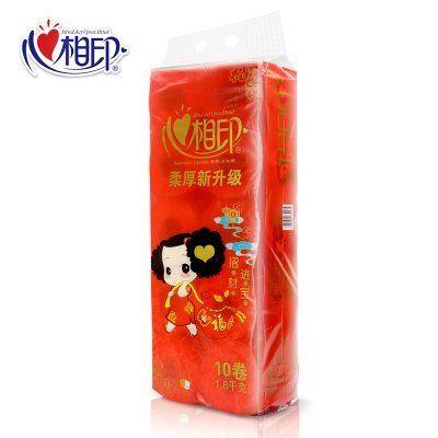 心相印冬已系列180克10粒装三层卷筒卫生纸（红色） 19.9元