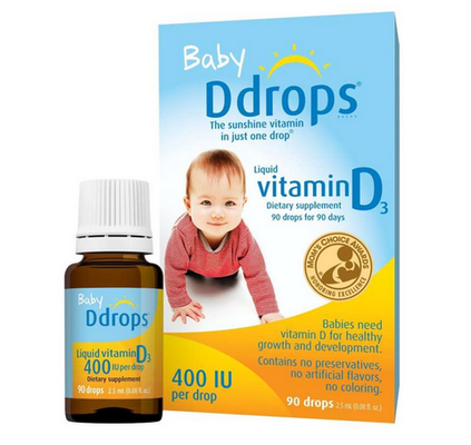 Baby Ddrops 维生素D3 婴儿VD滴剂 90滴 89元