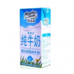 纽麦福 部分脱脂除纯牛奶1L*12盒