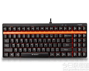 Rapoo雷柏 V500 机械游戏键盘 机械黑轴 黑色版 159元 包邮 ，历史新低