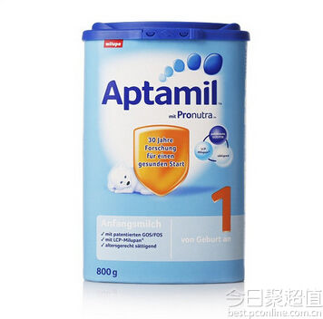 Aptamil 爱他美配方奶粉1段 德国原装 800g*3罐 435元  近期好价