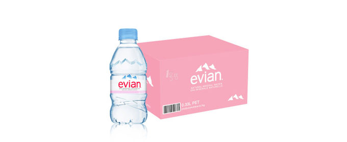 Evian依云 天然矿泉水330ml*24 法国进口 89包邮