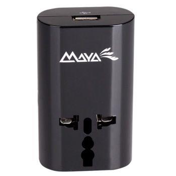 MAYA 玛雅 200U-B 转换插/1A USB充电器/3合1/黑色 49.9元