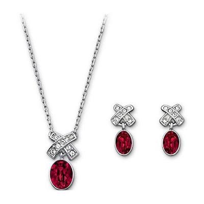 Swarovski 施华洛世奇 Rice Siam Set 红色水滴项链耳环套装 5034158 779.92元