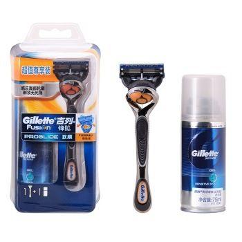 Gillette 吉列 锋隐致顺剃须刀1刀头1刀架送75ml啫喱超值尊享装 85元
