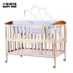399.00元  【京东自营】小龙哈彼（Happy dino）实木无漆婴儿床LMY288-Q-H452