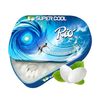 RIO 超级冰凉无糖薄荷糖压片糖15g（铁盒装） 9.9元