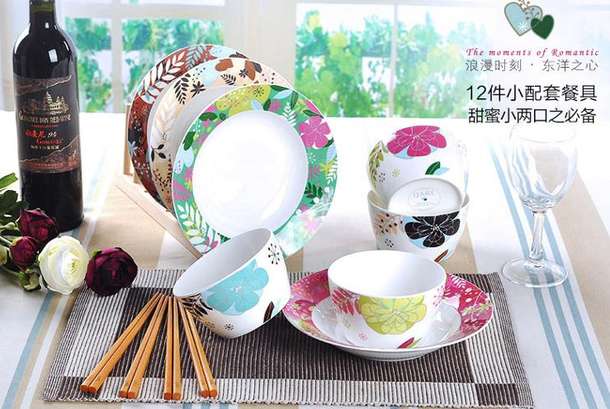 IJARL 亿嘉 东洋之心 F129DS00 骨瓷餐具12件套 折约55元 （109.9）