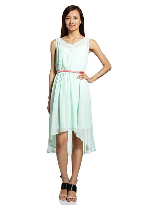 119.00元  两色可选！Esprit 埃斯普利特 女士 时尚飘逸无袖连衣裙 RC1759C-682