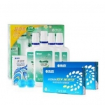 海昌 New Month 清透无感月抛隐形眼镜 6片装 *2盒 + 水清新多效护理液 480ml