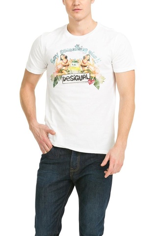 历史新低！Desigual 男式 短袖T恤 51T14H11000 亚马逊中国156元 包邮 （需用码）