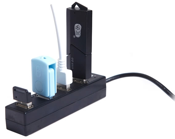 川宇 H212 排插式一拖四USB2.0集线器