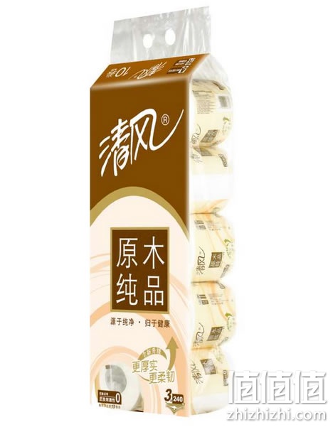 清风 原木纯品3层240段卷纸