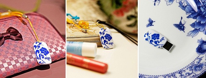 颜值杠杠滴 aigo爱国者 L8320青花瓷U盘16G 43元