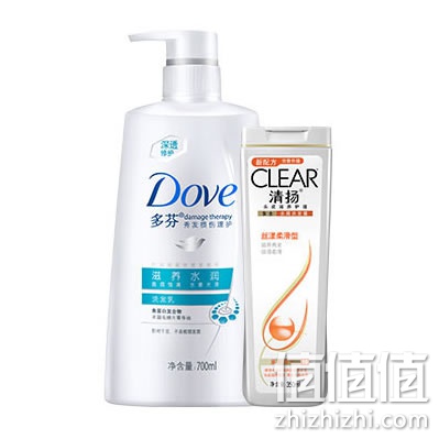 多芬 滋养水润洗发乳+清扬白瓶