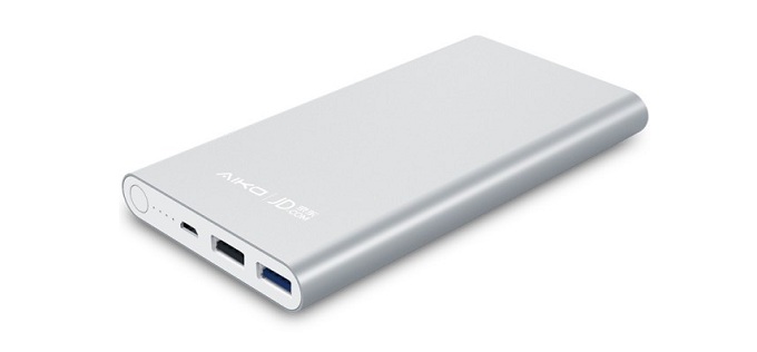 AIKa爱家 锋芒X10 金属外壳聚合物移动电源 10000mAh 49.9元