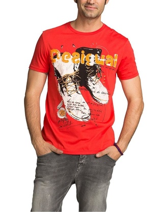 价格合适！Desigual 男式 短袖T恤 51T14H53061 亚马逊中国188元 包邮 （需用码）