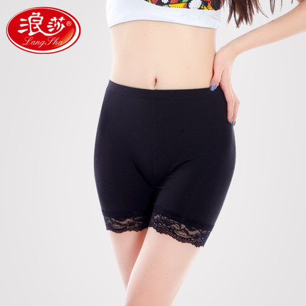 浪莎 女士 防走光蕾丝安全裤 9.9元 包邮 （多款可选）